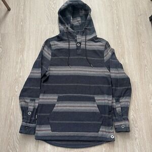 Jetty Quintin Fleece Hoodie Mens Small  Aztec Western Striped